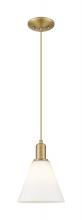 Innovations Lighting 716-1P-BB-GBC-81 - Berkshire Glass - 1 Light - 8 inch - Brushed Brass - Cord hung - Mini Pendant