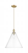 Innovations Lighting 716-1P-CB-GBC-162 - Berkshire Glass - 1 Light - 16 inch - Champagne Bronze - Cord hung - Mini Pendant