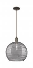 Innovations Lighting 716-1P-OB-G1213-14SM - Athens Deco Swirl - 1 Light - 14 inch - Oil Rubbed Bronze - Cord hung - Mini Pendant