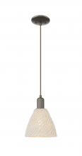 Innovations Lighting 716-1P-OB-NBD-75-NAT - Bristol Natural - 1 Light - 6 inch - Oil Rubbed Bronze - Cord hung - Mini Pendant