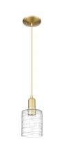 Innovations Lighting 716-1P-SG-G1113 - Cobbleskill - 1 Light - 5 inch - Satin Gold - Cord hung - Mini Pendant