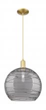Innovations Lighting 716-1P-SG-G1213-14SM - Athens Deco Swirl - 1 Light - 14 inch - Satin Gold - Cord hung - Mini Pendant