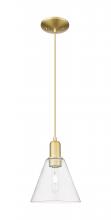 Innovations Lighting 716-1P-SG-GBC-82 - Berkshire Glass - 1 Light - 8 inch - Satin Gold - Cord hung - Mini Pendant