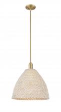 Innovations Lighting 716-1S-BB-NBD-16-NAT - Bristol Natural - 1 Light - 6 inch - Brushed Brass - Mini Pendant