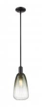 Innovations Lighting 716-1S-BK-G480-6SL - Brookhaven Almond - 1 Light - 6 inch - Matte Black - Mini Pendant