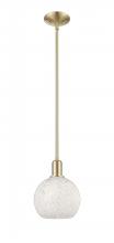 Innovations Lighting 716-1S-CB-G1216-8WM - White Mouchette - 1 Light - 8 inch - Champagne Bronze - Stem hung - Mini Pendant