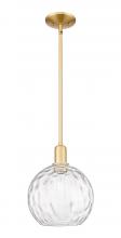 Innovations Lighting 716-1S-SG-G1215-10 - Athens Water Glass - 1 Light - 10 inch - Satin Gold - Stem hung - Mini Pendant