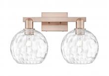 Innovations Lighting 716-2W-AC-G1215-8 - Athens Water Glass - 2 Light - 19 inch - Antique Copper - Bath Vanity Light