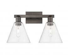 Innovations Lighting 716-2W-OB-GBC-82 - Berkshire Glass - 2 Light - 19 inch - Oil Rubbed Bronze - Bath Vanity Light