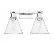 Innovations Lighting 716-2W-PC-GBC-84 - Berkshire Glass - 2 Light - 19 inch - Polished Chrome - Bath Vanity Light