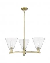 Innovations Lighting 716-3CR-AB-GBC-84 - Berkshire Glass - 3 Light - 30 inch - Antique Brass - Stem hung - Pendant
