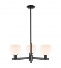 Innovations Lighting 716-3CR-BK-G121-6 - Athens - 3 Light - 28 inch - Matte Black - Stem hung - Pendant