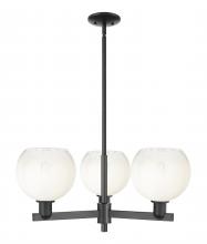 Innovations Lighting 716-3CR-BK-G483-8OP - Brookhaven Globe - 3 Light - 18 inch - Matte Black - Pendant
