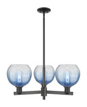 Innovations Lighting 716-3CR-BK-G483-8SB - Brookhaven Globe - 3 Light - 18 inch - Matte Black - Pendant