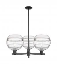 Innovations Lighting 716-3CR-BK-G556-10CL - Rochester - 3 Light - 32 inch - Matte Black - Stem hung - Pendant