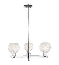 Innovations Lighting 716-3CR-PC-G1216-6WM - White Mouchette - 3 Light - 28 inch - Polished Chrome - Stem hung - Pendant