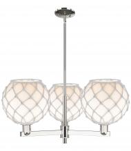 Innovations Lighting 716-3CR-PN-G121-10RW - Farmhouse Rope - 3 Light - 32 inch - Polished Nickel - Stem hung - Pendant