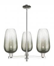 Innovations Lighting 716-3CR-PN-G484-7SL - Brookhaven Flute - 3 Light - 18 inch - Polished Nickel - Pendant