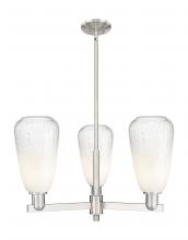 Innovations Lighting 716-3CR-SN-G480-6OP - Brookhaven Almond - 3 Light - 18 inch - Satin Nickel - Pendant