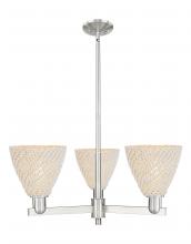 Innovations Lighting 716-3CR-SN-NBD-75-NAT - Bristol Natural - 3 Light - 18 inch - Satin Nickel - Pendant