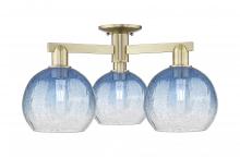 Innovations Lighting 716-3F-AB-G483-8SB - Brookhaven Globe - 3 Light - 6 inch - Antique Brass - Semi-Flush Mount