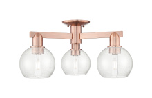 Innovations Lighting 716-3F-AC-G124-6 - Athens - 3 Light - 23 inch - Antique Copper - Semi-Flush Mount