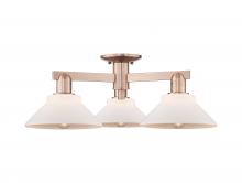 Innovations Lighting 716-3F-AC-G131 - Orwell - 3 Light - 26 inch - Antique Copper - Semi-Flush Mount