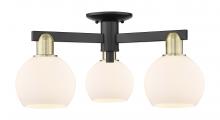 Innovations Lighting 716-3F-BAB-G121-6 - Athens - 3 Light - 23 inch - Black Antique Brass - Semi-Flush Mount