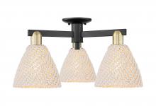 Innovations Lighting 716-3F-BAB-NBD-75-NAT - Bristol Natural - 3 Light - 6 inch - Black Antique Brass - Semi-Flush Mount