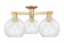 Innovations Lighting 716-3F-BB-G122-8 - Athens - 3 Light - 26 inch - Brushed Brass - Semi-Flush Mount