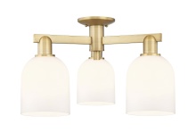 Innovations Lighting 716-3F-BB-G558-6GWH - Bella - 3 Light - 23 inch - Brushed Brass - Semi-Flush Mount