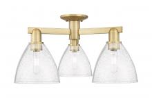 Innovations Lighting 716-3F-BB-GBD-754 - Bristol - 3 Light - 25 inch - Brushed Brass - Semi-Flush Mount
