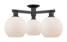 Innovations Lighting 716-3F-BK-G121-8 - Athens - 3 Light - 26 inch - Matte Black - Semi-Flush Mount