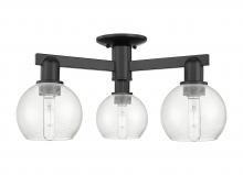 Innovations Lighting 716-3F-BK-G124-6 - Athens - 3 Light - 23 inch - Matte Black - Semi-Flush Mount