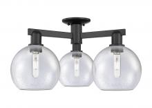 Innovations Lighting 716-3F-BK-G124-8 - Athens - 3 Light - 26 inch - Matte Black - Semi-Flush Mount