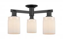 Innovations Lighting 716-3F-BK-G341 - Hadley - 3 Light - 22 inch - Matte Black - Semi-Flush Mount