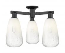 Innovations Lighting 716-3F-BK-G480-6OP - Brookhaven Almond - 3 Light - 6 inch - Matte Black - Semi-Flush Mount