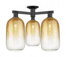 Innovations Lighting 716-3F-BK-G482-7AM - Brookhaven Cloche - 3 Light - 6 inch - Matte Black - Semi-Flush Mount