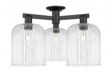 Innovations Lighting 716-3F-BK-G559-8CL - Bridal Veil - 3 Light - 26 inch - Matte Black - Semi-Flush Mount