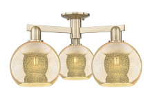 Innovations Lighting 716-3F-CB-G128-8 - Athens - 3 Light - 26 inch - Champagne Bronze - Semi-Flush Mount