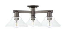 Innovations Lighting 716-3F-OB-G132 - Orwell - 3 Light - 26 inch - Oil Rubbed Bronze - Semi-Flush Mount