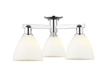 Innovations Lighting 716-3F-PC-GBD-751 - Bristol - 3 Light - 25 inch - Polished Chrome - Semi-Flush Mount