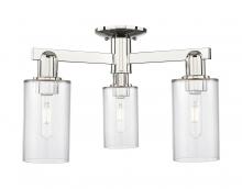 Innovations Lighting 716-3F-PN-G802 - Clymer - 3 Light - 21 inch - Polished Nickel - Semi-Flush Mount