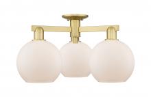 Innovations Lighting 716-3F-SG-G121-8 - Athens - 3 Light - 26 inch - Satin Gold - Semi-Flush Mount