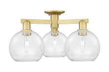 Innovations Lighting 716-3F-SG-G122-8 - Athens - 3 Light - 26 inch - Satin Gold - Semi-Flush Mount