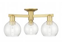 Innovations Lighting 716-3F-SG-G124-6 - Athens - 3 Light - 23 inch - Satin Gold - Semi-Flush Mount