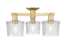 Innovations Lighting 716-3F-SG-G402 - Niagara - 3 Light - 24 inch - Satin Gold - Semi-Flush Mount