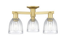 Innovations Lighting 716-3F-SG-G442 - Brookfield - 3 Light - 23 inch - Satin Gold - Semi-Flush Mount