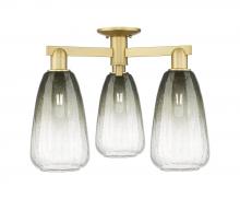 Innovations Lighting 716-3F-SG-G480-6SL - Brookhaven Almond - 3 Light - 6 inch - Satin Gold - Semi-Flush Mount