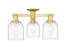 Innovations Lighting 716-3F-SG-G558-6CL - Bella - 3 Light - 23 inch - Satin Gold - Semi-Flush Mount